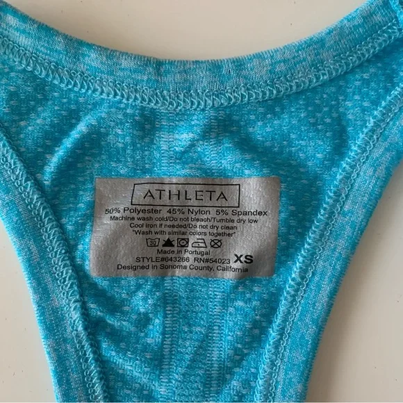 Athleta fast track racerback tank top blue size XS - Picture 3 of 4